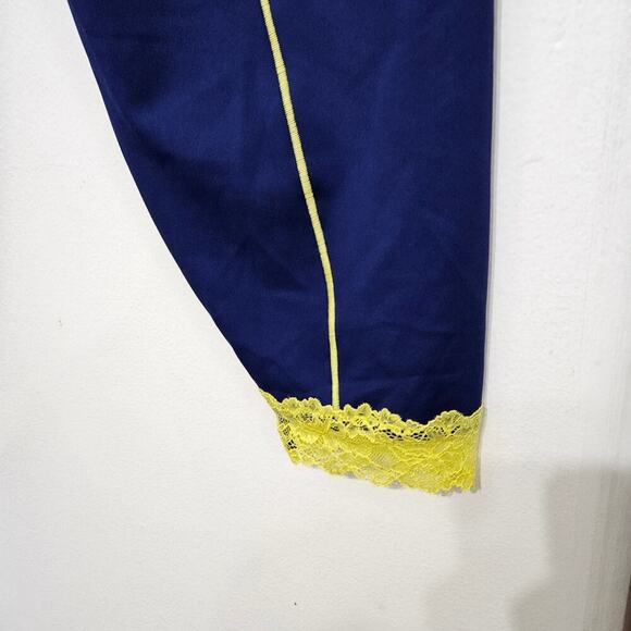 NWT Savage X Fenty Hotline Blue Yellow Lace Trimmed High Waist Legging Sz 4X - Picture 3 of 5